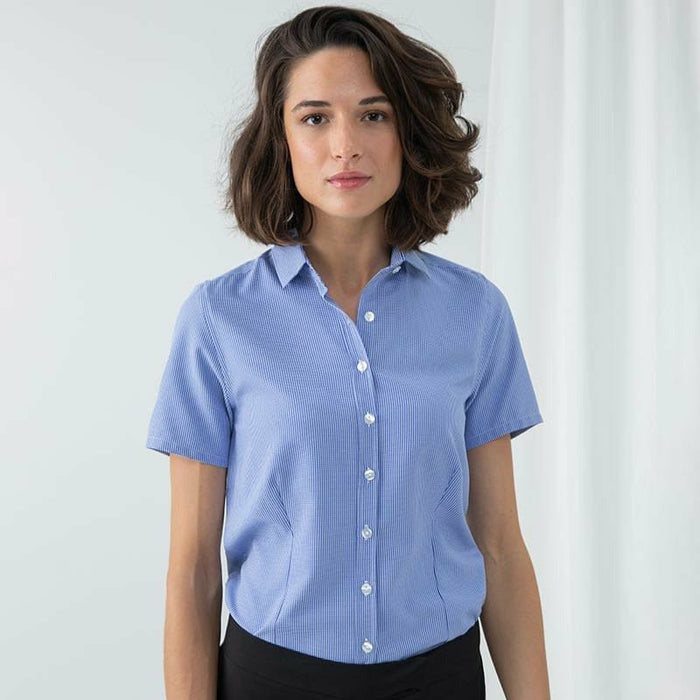 Women's gingham Pufy wicking short sleeve shirt - Spontex Workwear