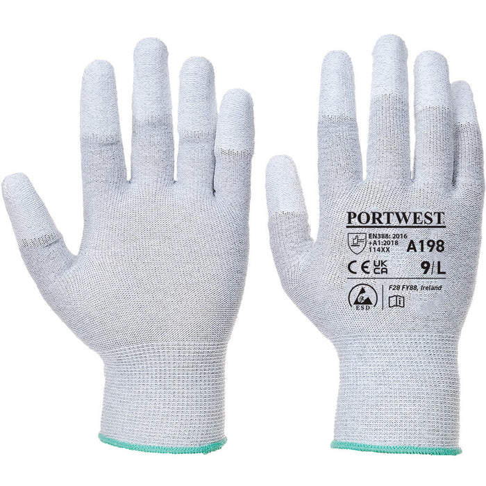 Portwest Antistatic PU Fingertip Glove