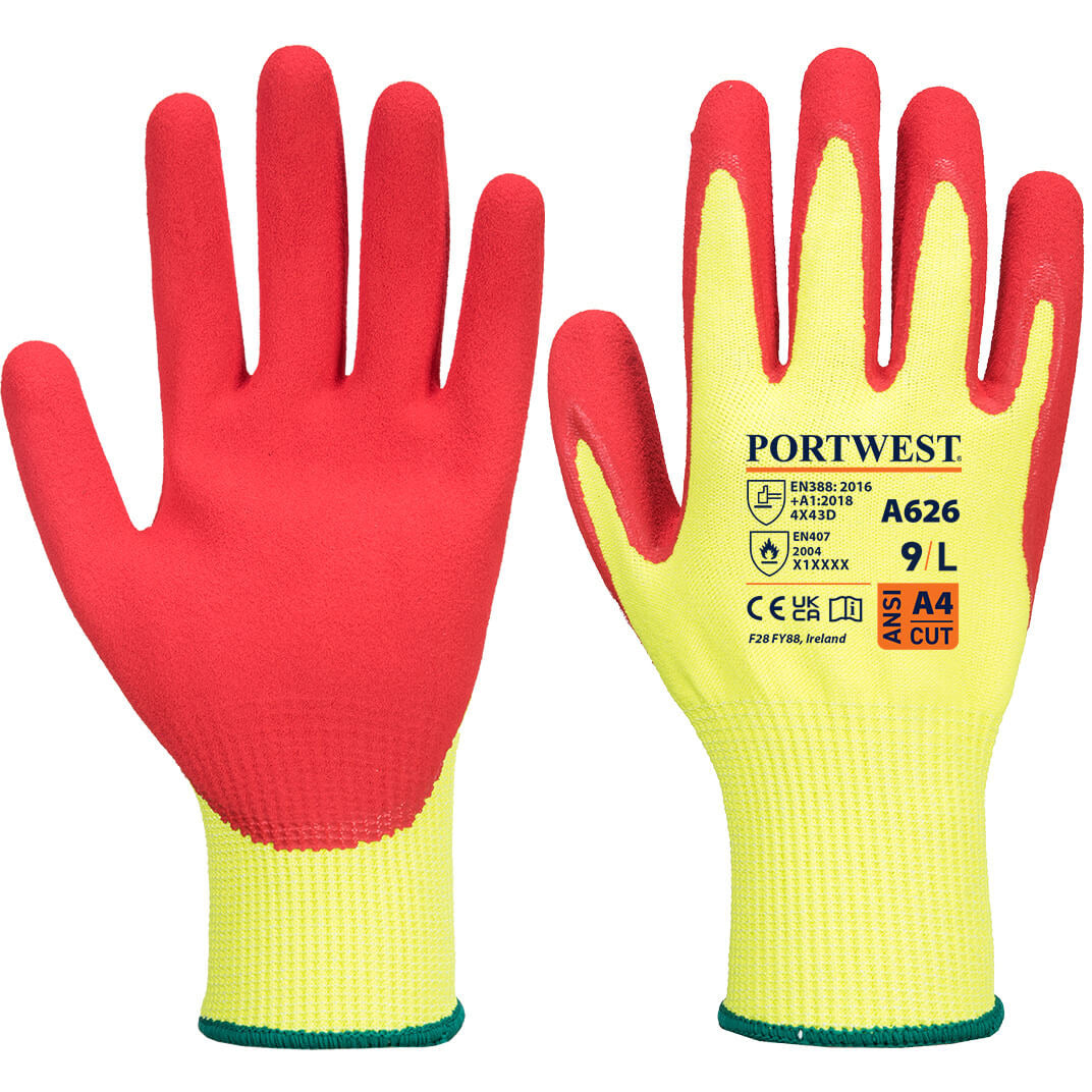 Portwest Vis-Tex HR Cut Glove - Nitrile