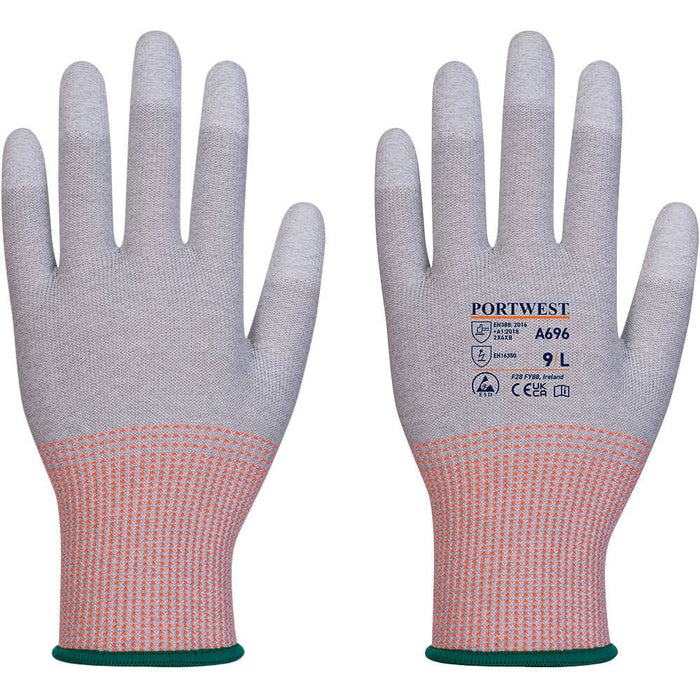 Portwest LR13 ESD PU Fingertip Cut Glove - 12 pack