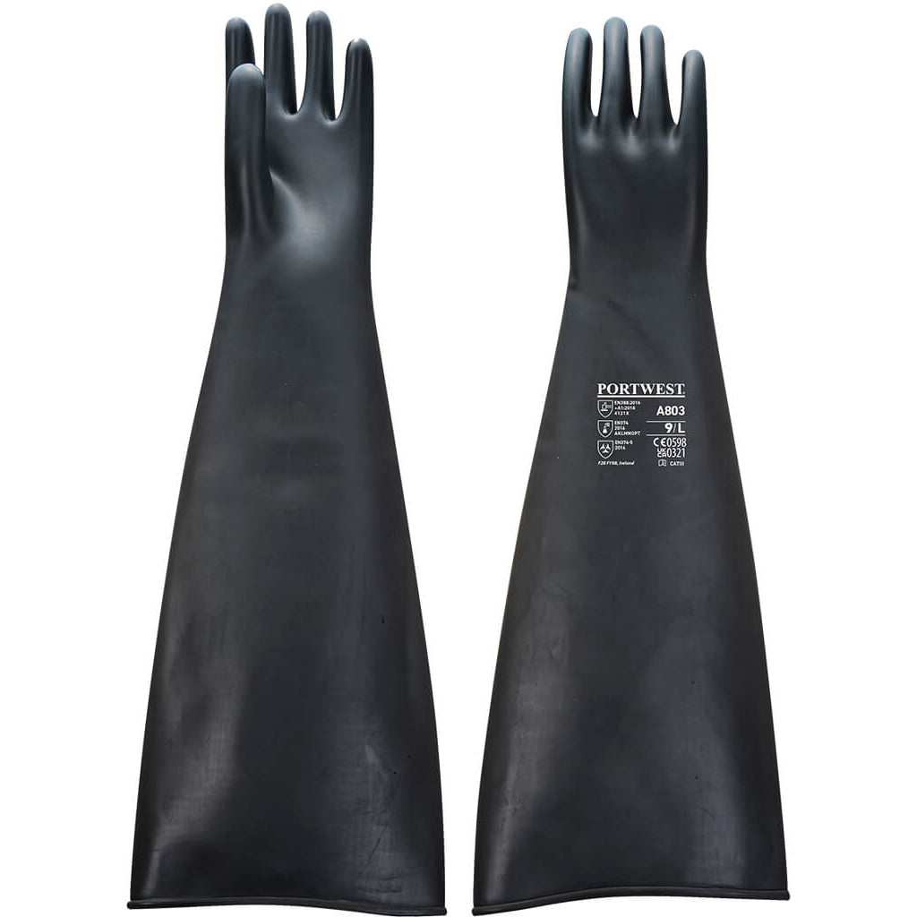 Portwest Heavyweight Latex Rubber Gauntlet 600mm