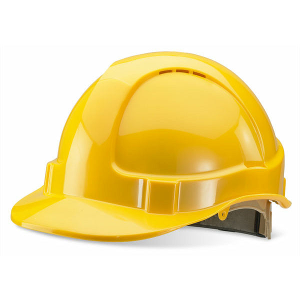 B-Brand Safety Helmet Yellow Wheel Ratchet Headgear