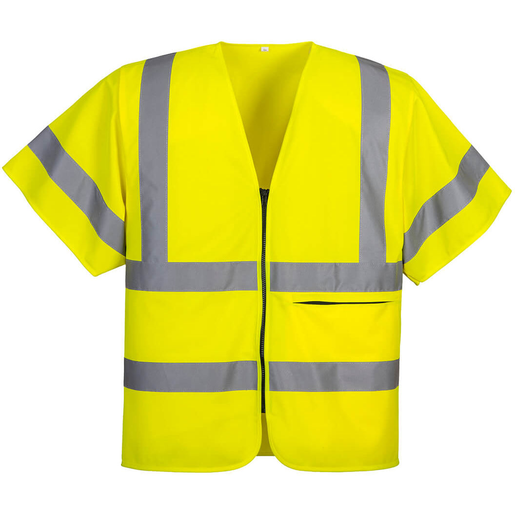 Portwest Hi-Vis Half Sleeve Zip Vest