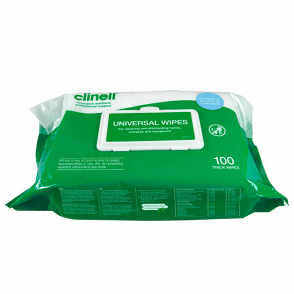 Clinell Universal Wipes Bcw100 Pack Of 100