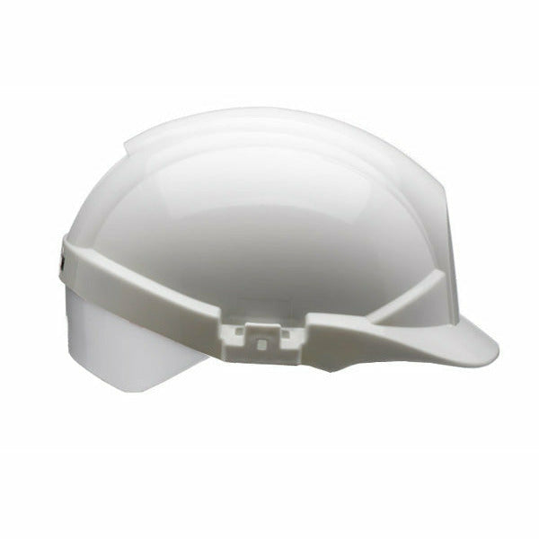 Reflex White Slip Ratchet Helmet With Silver Flash