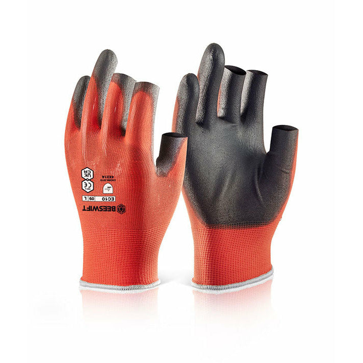 Pu Coated 3 Fingerless Glove