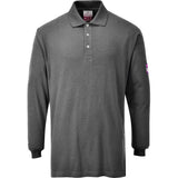 Portwest Flame Resistant Anti-Static Long Sleeve Polo Shirt