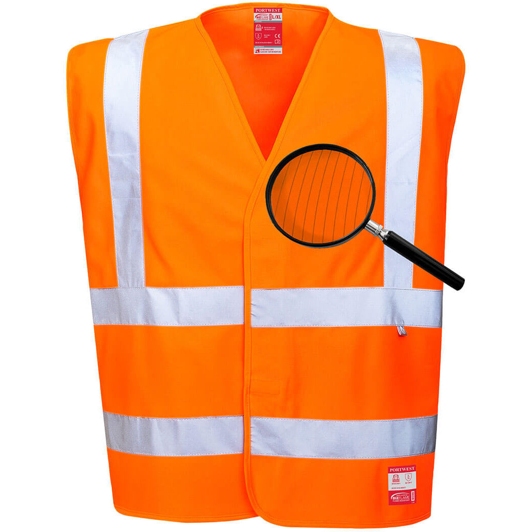 Portwest Hi-Vis Anti Static Vest - Flame Resistant