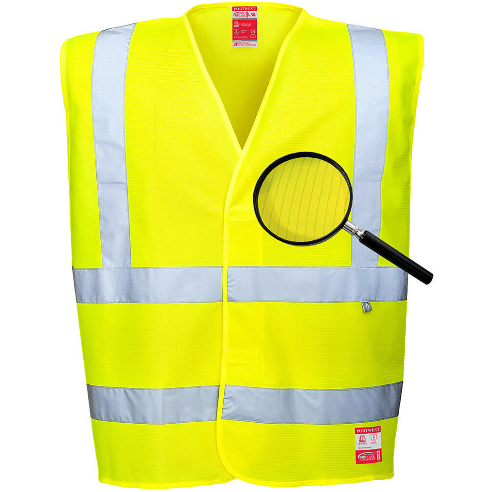 Portwest Hi-Vis Anti Static Vest - Flame Resistant