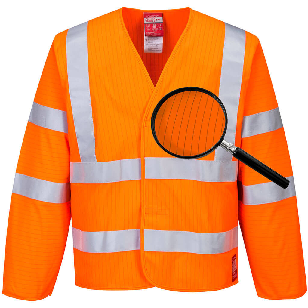 Portwest Hi-Vis Anti Static Jacket - Flame Resistant