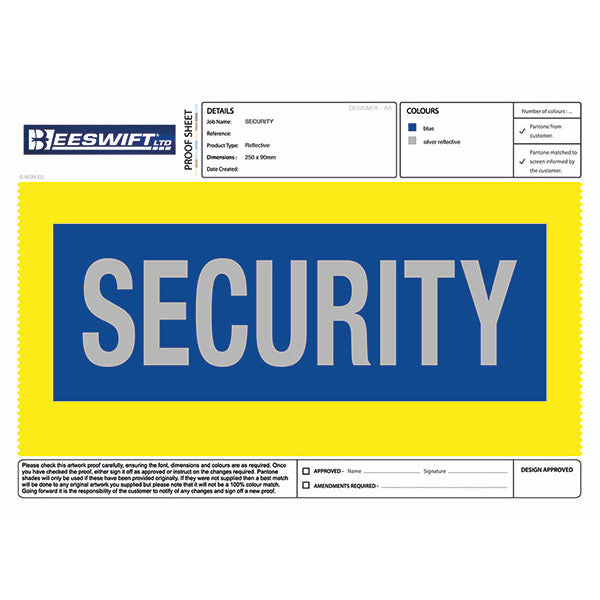 Heat Seal Security Badge Large — Spontex Workwear