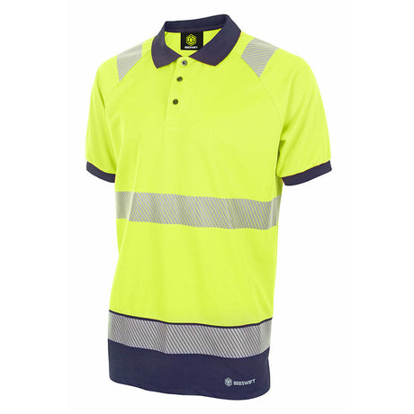 Hivis Two Tone Polo Shirt Short Sleeve