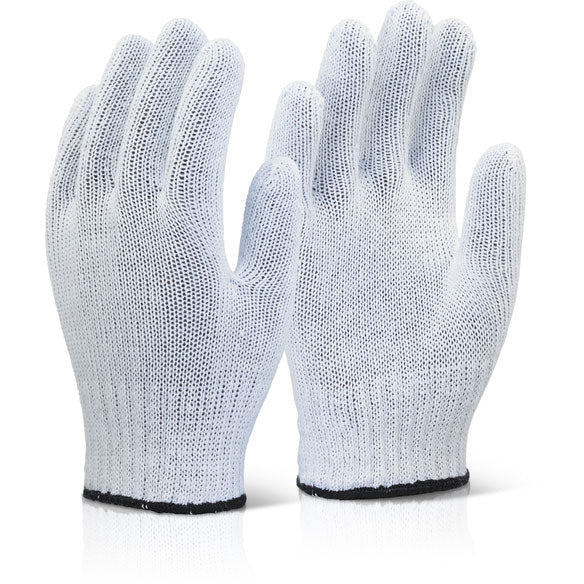 Mixed Fibre Gloves White