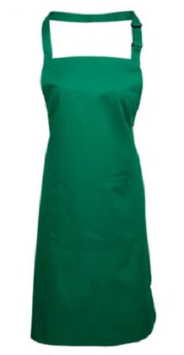 PR101 Pocketless Bib Apron Emerald Green