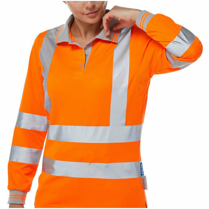 New Pulsar® Ladies Rail Spec Long Sleeve Polo Shirt