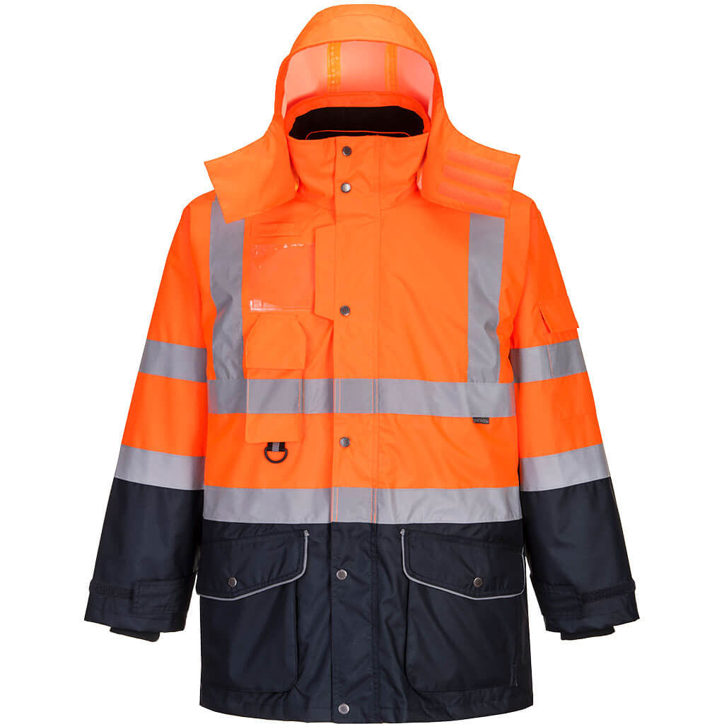 Portwest Hi-Vis 7-in-1 Contrast Traffic Jacket