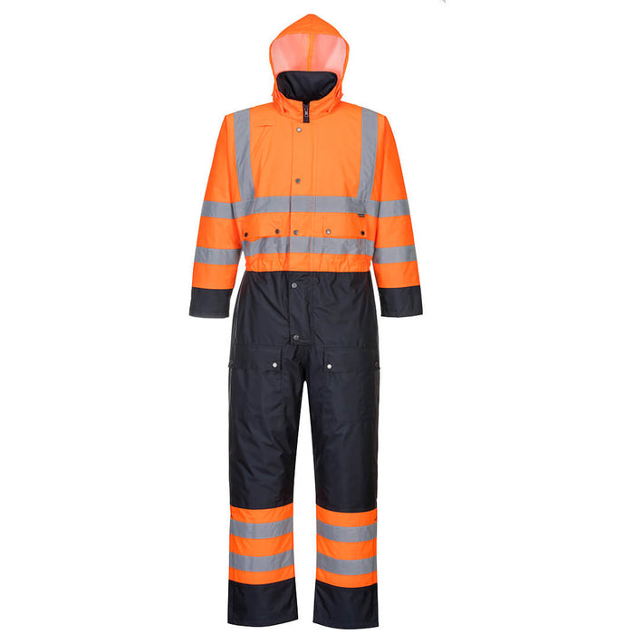 Portwest Hi-Vis Contrast Coverall - Lined