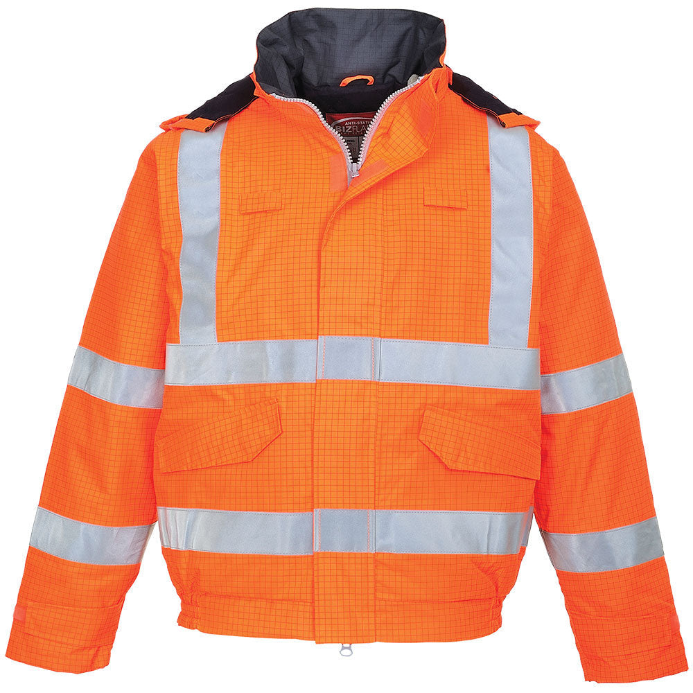 Portwest Bizflame Rain Hi-Vis Antistatic FR Bomber Jacket