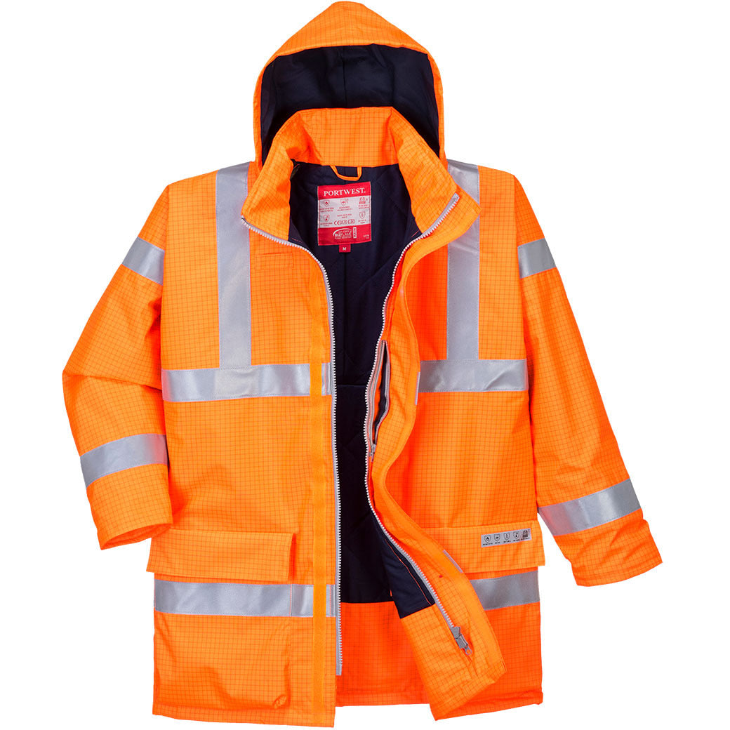 Portwest Bizflame Rain Hi-Vis Antistatic FR Jacket