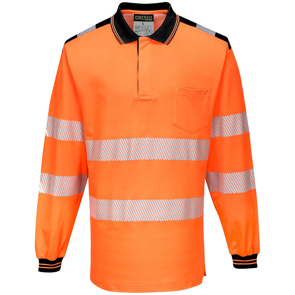 Portwest PW3 Hi-Vis Polo Shirt L/S