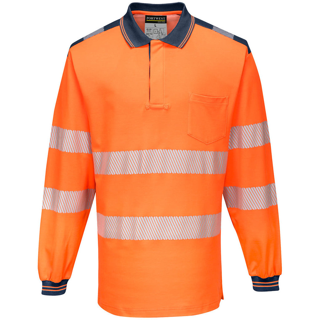 Portwest PW3 Hi-Vis Polo Shirt L/S