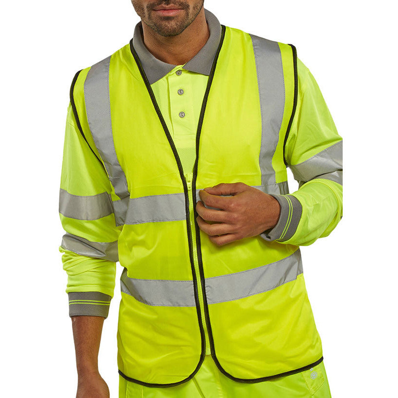 Hi Vis Vest Zip Fastened